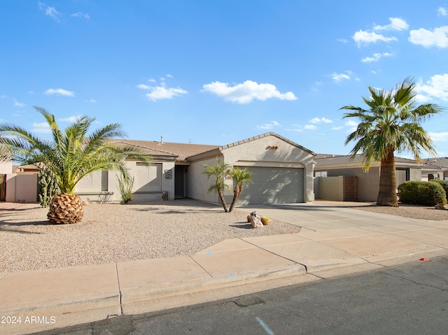 view of front facade with a garage