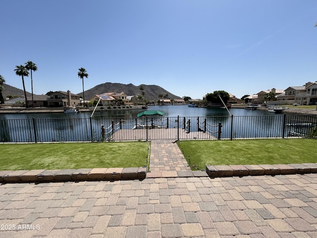 20713 N 56th Ave, Glendale, AZ 85308 - view of patio / terrace featuring a water and mountain view and a residential view