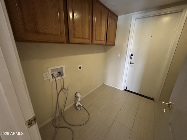 20713 N 56th Ave, Glendale, AZ 85308 - laundry area featuring hookup for an electric dryer, hookup for a washing machine, cabinet space, and baseboards