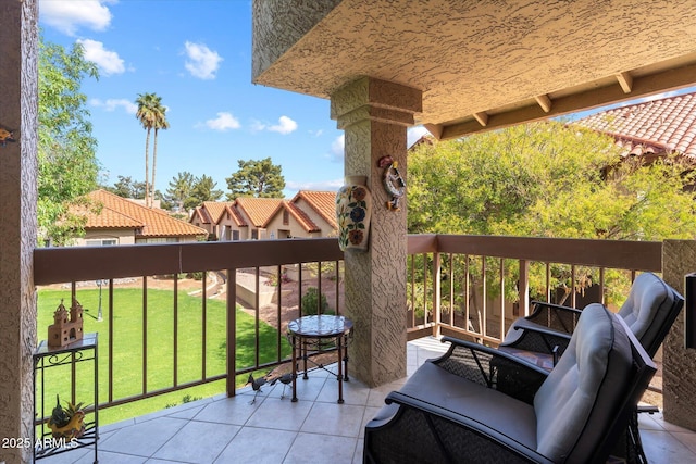 balcony with a residential view