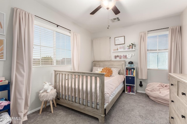 34913 N 30th Dr, Phoenix, AZ 85086 - bedroom with carpet flooring, baseboards, and ceiling fan