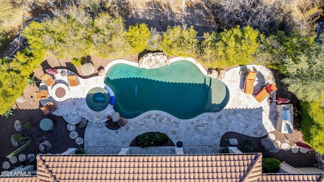 birds eye view of property