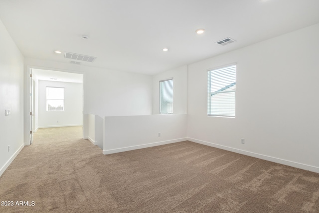 carpeted empty room featuring a wealth of natural light