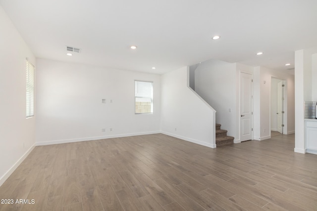 empty room featuring light hardwood / wood-style floors