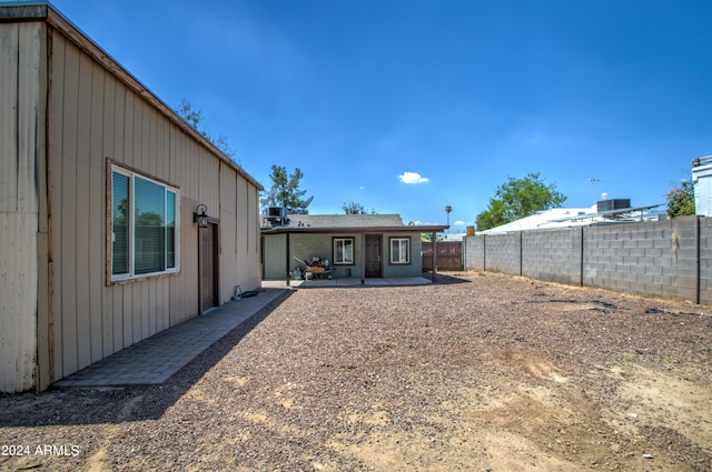 rear view of house with a patio area