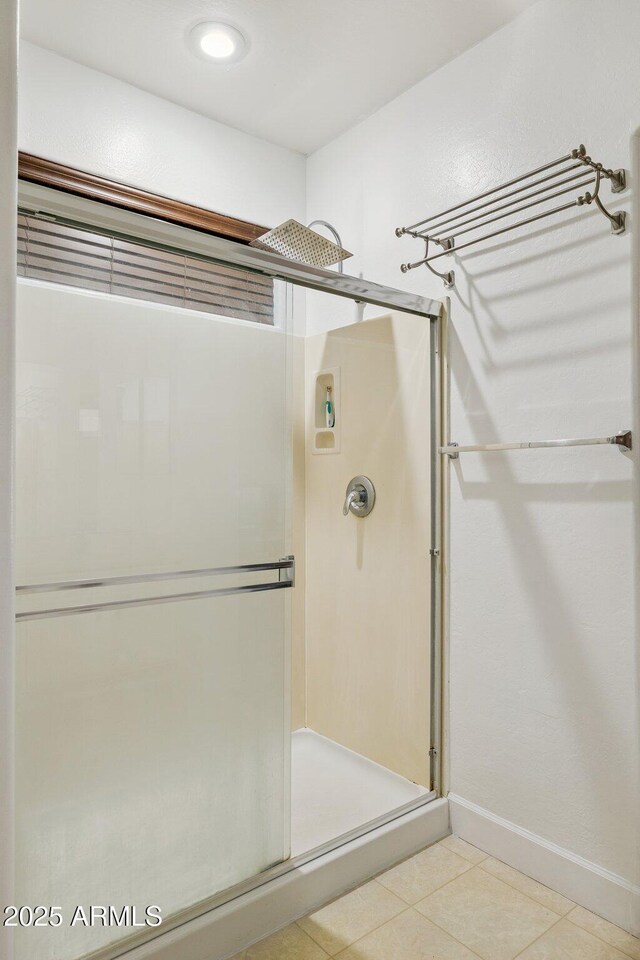 46141 W Rainbow Dr, Maricopa, AZ 85139 - full bathroom with a shower stall and tile patterned floors