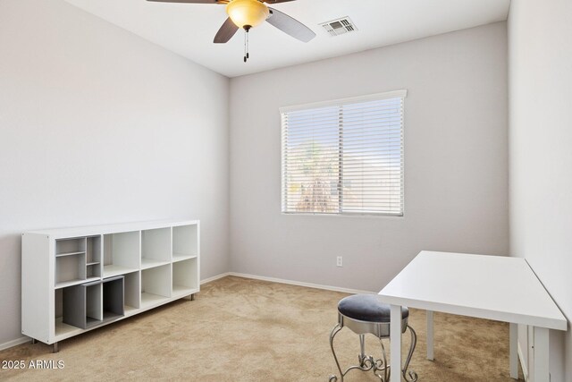 46141 W Rainbow Dr, Maricopa, AZ 85139 - office area with carpet floors and a ceiling fan