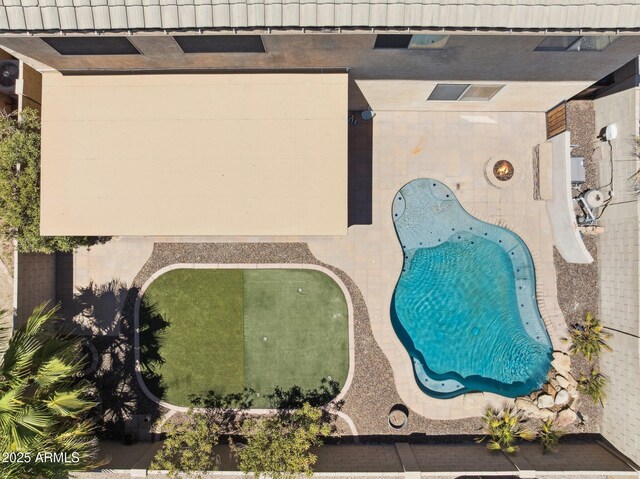 46141 W Rainbow Dr, Maricopa, AZ 85139 - aerial view of property and surrounding area featuring a pool area