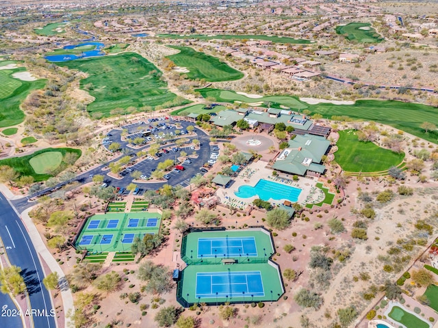 bird's eye view featuring view of golf course