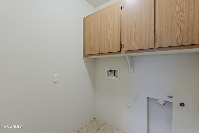 27413 W Tonopah Dr, Buckeye, AZ 85396 - clothes washing area featuring cabinet space, hookup for a washing machine, electric dryer hookup, baseboards, and hookup for a gas dryer