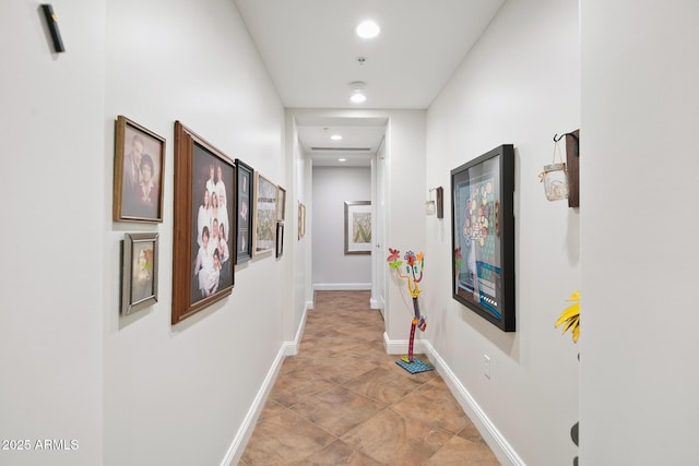 3801 N Goldwater Blvd Unit 201, Scottsdale, AZ 85251 - hall featuring baseboards and recessed lighting