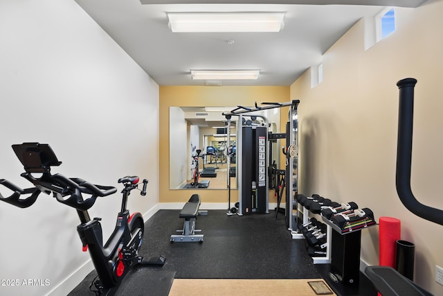 3801 N Goldwater Blvd Unit 201, Scottsdale, AZ 85251 - workout area featuring baseboards