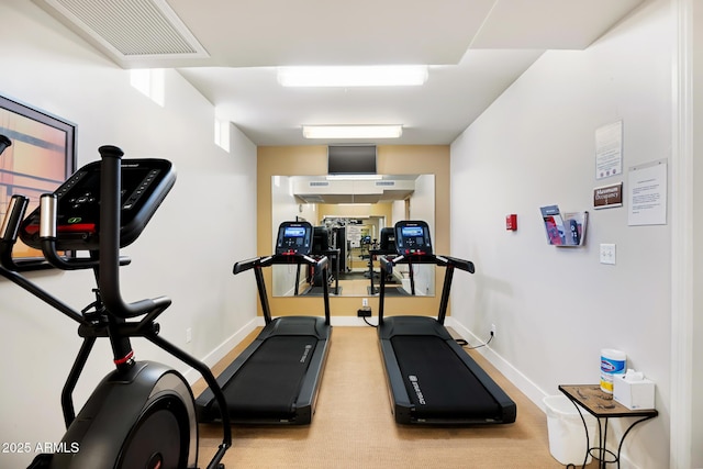 3801 N Goldwater Blvd Unit 201, Scottsdale, AZ 85251 - exercise area with carpet floors and baseboards