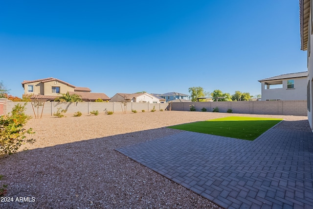 view of yard with a patio area