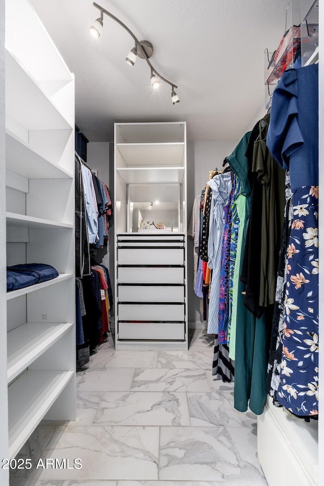 view of walk in closet