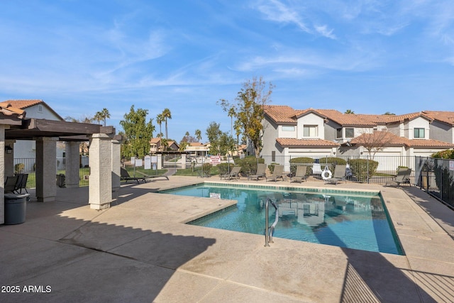 view of pool with a patio area