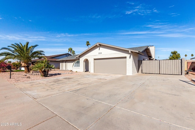 ranch-style house with a garage