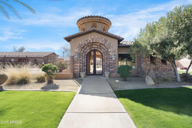 view of property featuring fence