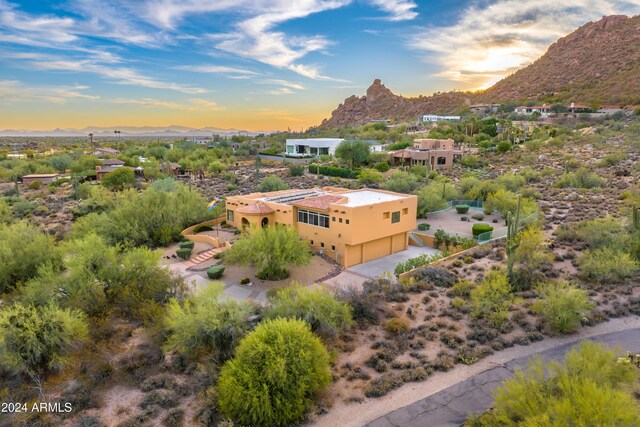 35824 N Tom Darlington Dr, Carefree, AZ 85377 - aerial view at dusk of a mountain view
