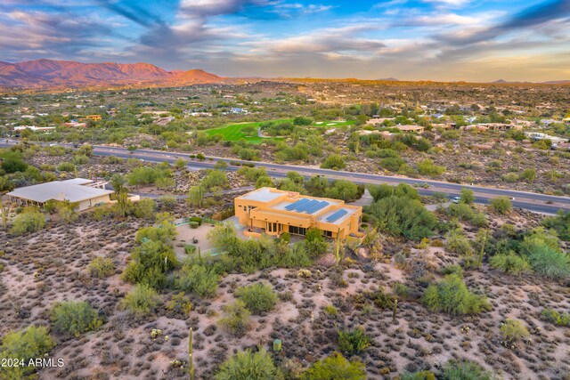 35824 N Tom Darlington Dr, Carefree, AZ 85377 - aerial view at dusk of a mountain view
