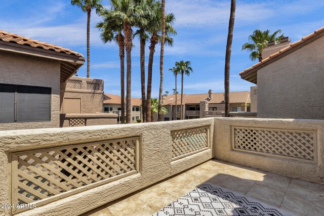 view of patio / terrace with a balcony