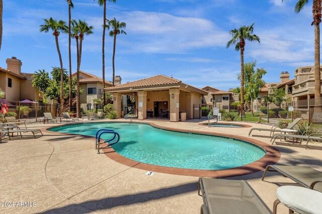 view of pool with a patio