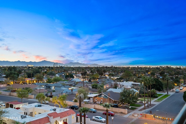 mountain view featuring a residential view