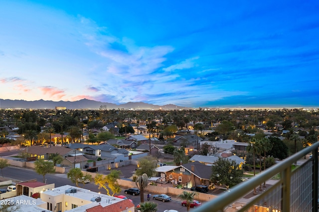 mountain view with a residential view