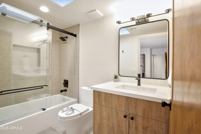 1637 N Quartz Valley Rd, Scottsdale, AZ 85266 - bathroom with vanity and combined bath / shower with glass door