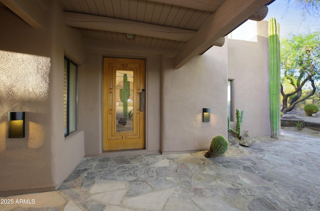 1637 N Quartz Valley Rd, Scottsdale, AZ 85266 - view of exterior entry with stucco siding