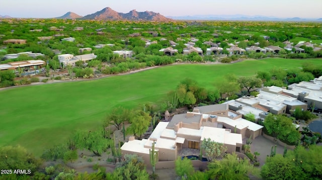 1637 N Quartz Valley Rd, Scottsdale, AZ 85266 - aerial view of residential area with a mountain backdrop and a golf course