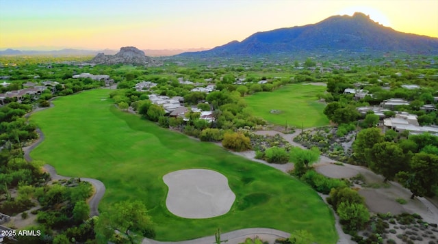 1637 N Quartz Valley Rd, Scottsdale, AZ 85266 - aerial view at dusk of a mountain view and golf course view