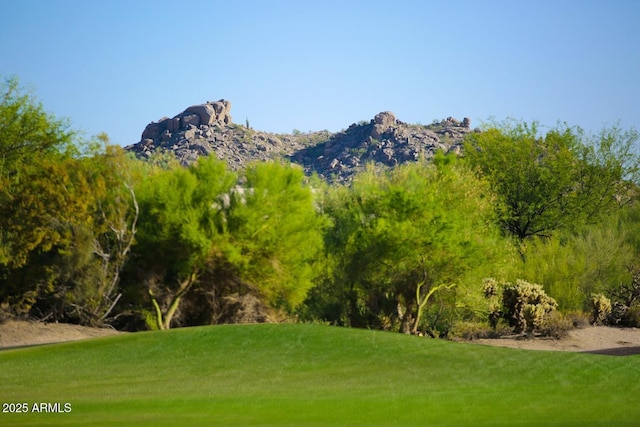 1637 N Quartz Valley Rd, Scottsdale, AZ 85266 - view of property's community featuring a yard, a mountain view, and view of golf course