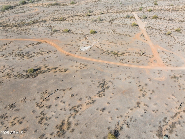 birds eye view of property featuring view of desert