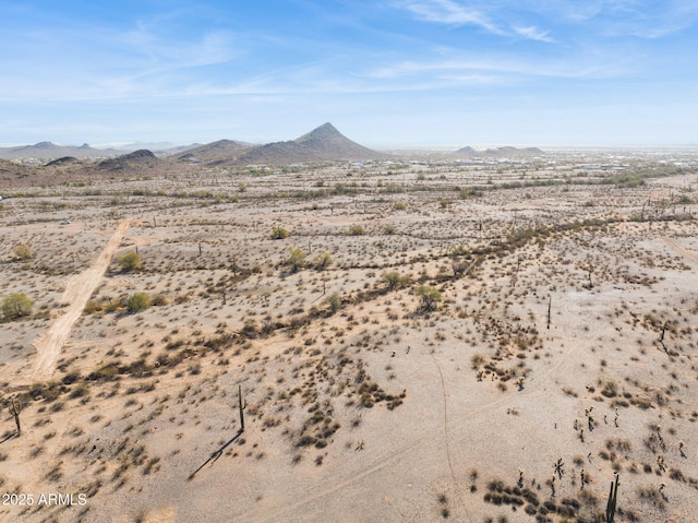 view of mountain feature featuring view of desert