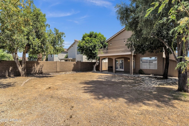 508 W San Angelo St, Gilbert, AZ 85233 - view of yard featuring a balcony and french doors