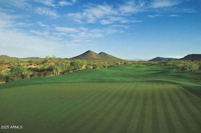 view of property's community featuring a mountain view and golf course view