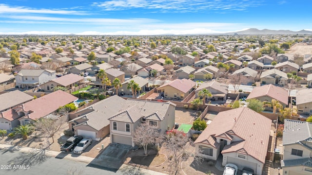 aerial view featuring a mountain view