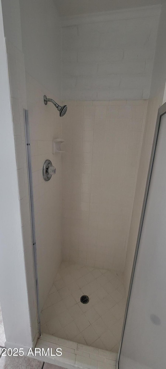 full bathroom with a shower stall