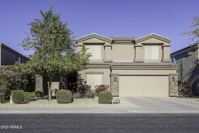 view of front of house featuring a garage