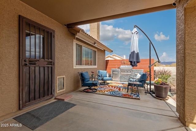 view of patio / terrace featuring grilling area