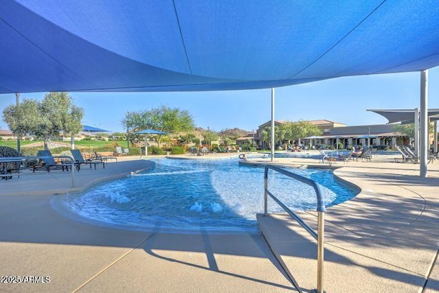 view of pool with a patio