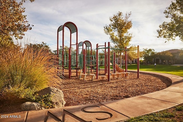 view of jungle gym