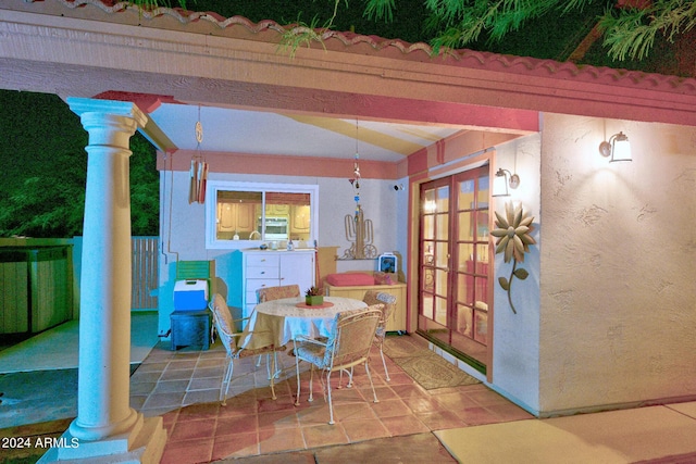 view of patio with french doors