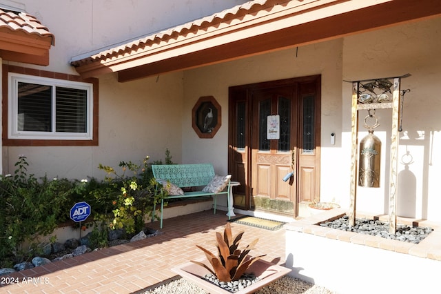 view of doorway to property