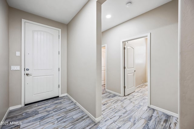 1344 N Claiborne, Mesa, AZ 85205 - foyer entrance featuring baseboards and recessed lighting