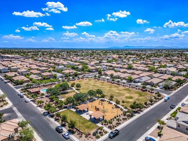 1344 N Claiborne, Mesa, AZ 85205 - aerial view of residential area with a mountain backdrop