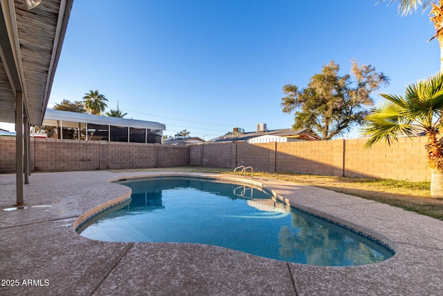 view of pool featuring a patio area