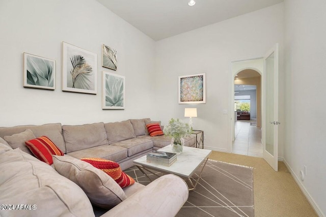 view of carpeted living room