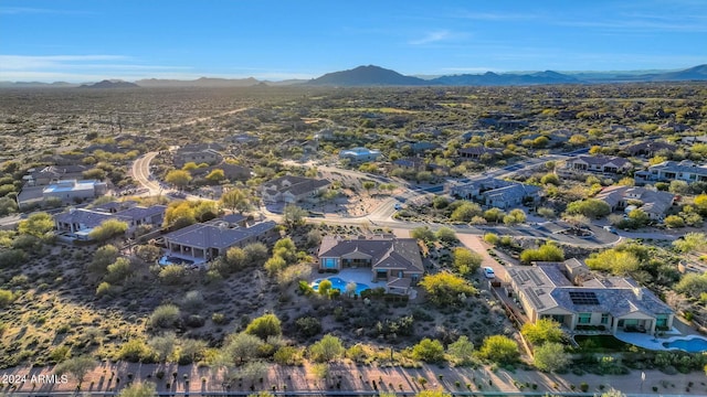 bird's eye view featuring a mountain view